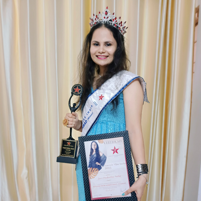 Janvi Pinakinbhai Suthar Won Miss Ahmedabad City 2023 Crown