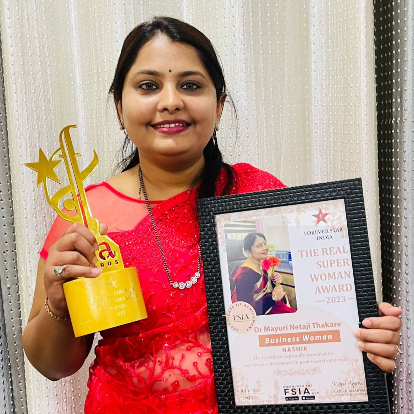 Dr Mayuri Netaji Thakare Honored as Best Business Woman in Nashik 2023