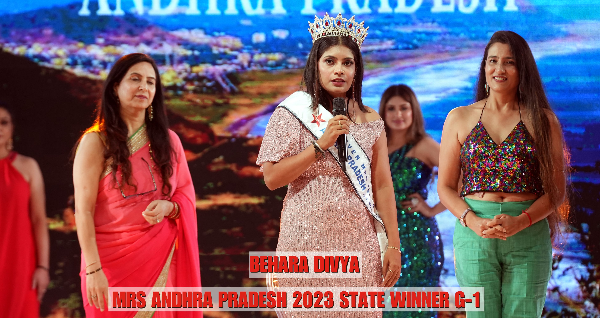 Mrs Andhra Pradesh Winner 2023 G1 Behara Divya