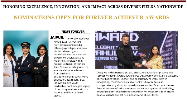 Forever Achiever Award 2026: Nominations Open Across 70+ Categories in India