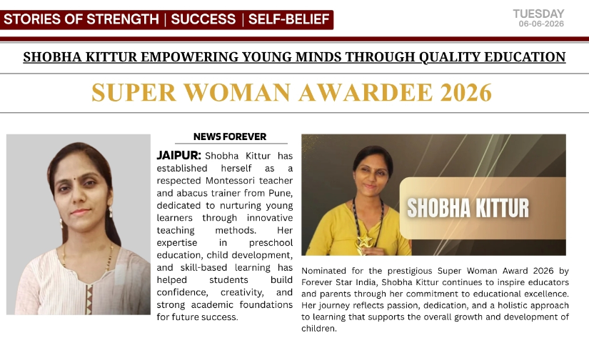 Montessori Teacher and Abacus Trainer from Pune Nominated for Award 